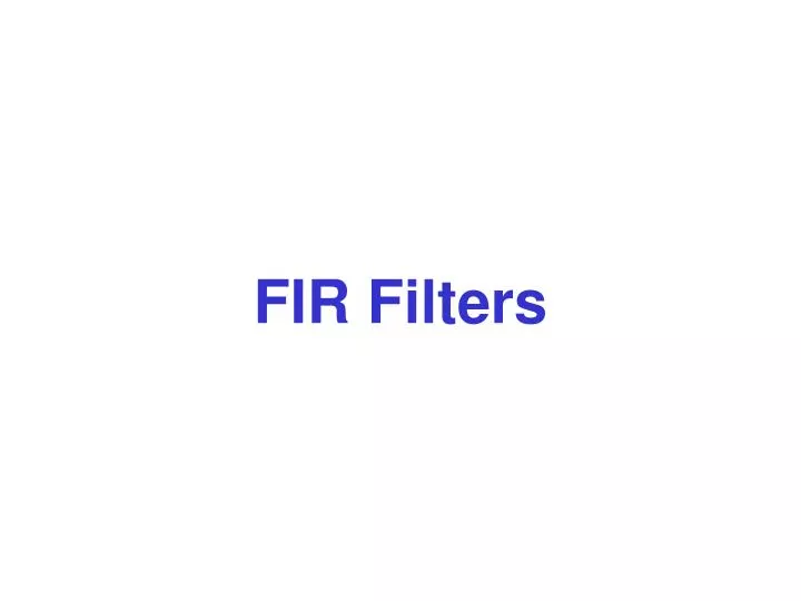 fir filters