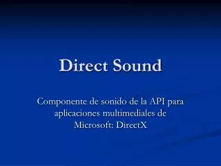 direct sound