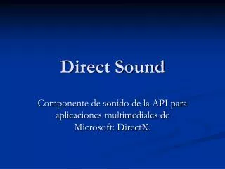 direct sound