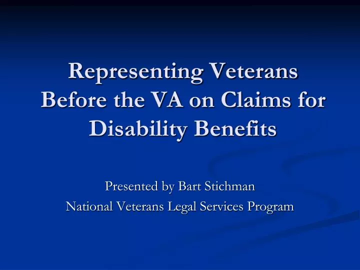representing veterans before the va on claims for disability benefits