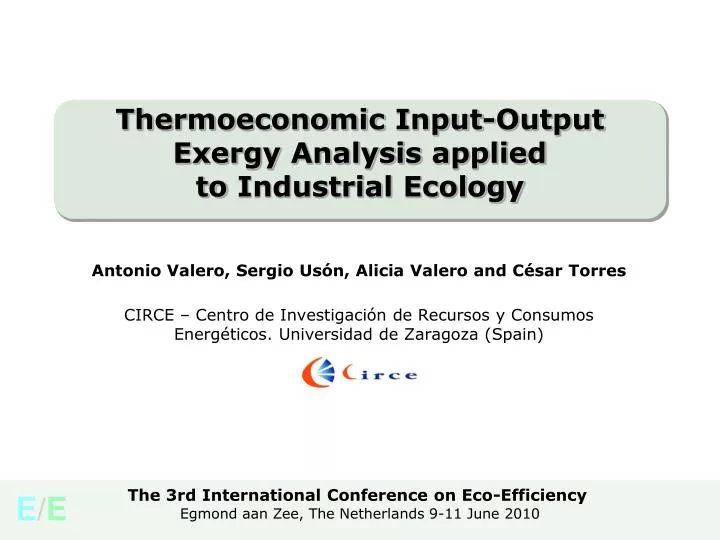 thermoeconomic input output exergy analysis applied to industrial ecology