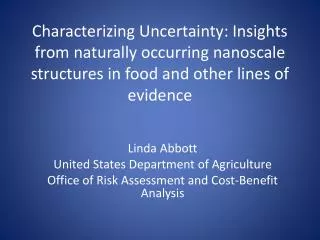 Linda Abbott United States Department of Agriculture