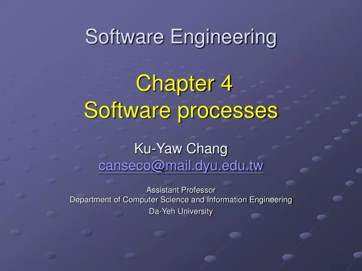 software engineering chapter 4 software processes