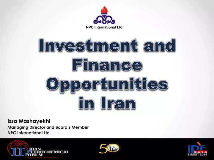 investment and finance opportunities in iran