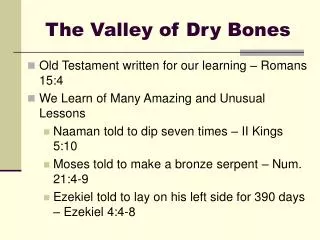 The Valley of Dry Bones