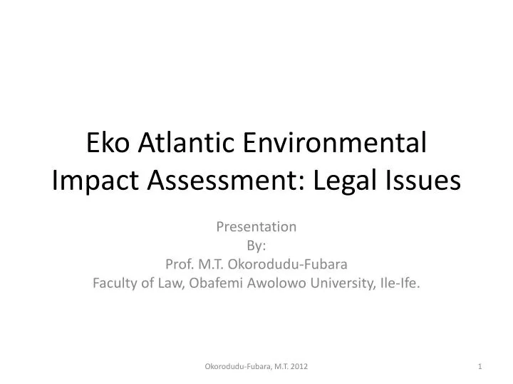 eko atlantic environmental impact assessment legal issues