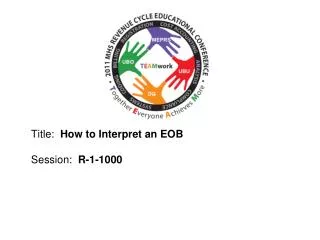 Title: How to Interpret an EOB Session: R-1-1000