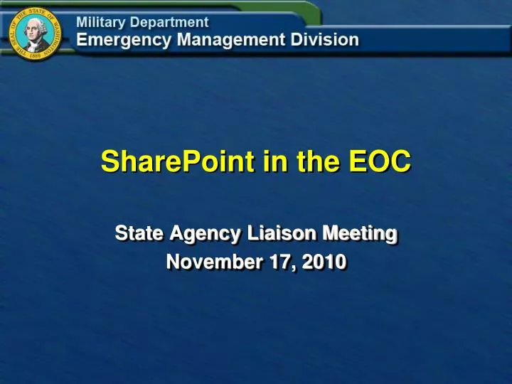 sharepoint in the eoc