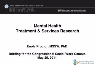 Mental Health Treatment &amp; Services Research