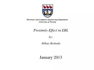 proximity effect in ebl by abhay kotnala january 2013