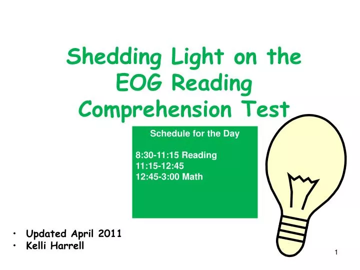 shedding light on the eog reading comprehension test