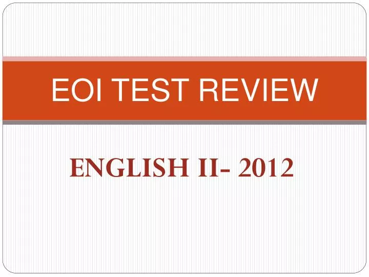 eoi test review