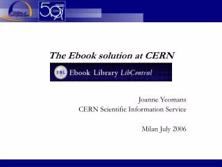 The Ebook solution at CERN