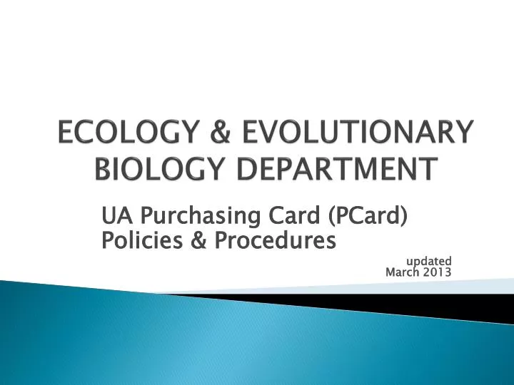 ecology evolutionary biology department