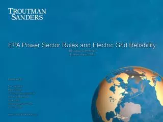 EPA Power Sector Rules and Electric Grid Reliability EEI Legal Committee Amelia Island 2012