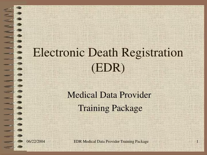 electronic death registration edr