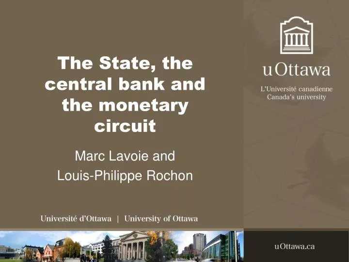 the state the central bank and the monetary circuit