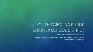 South Carolina Public Charter School District