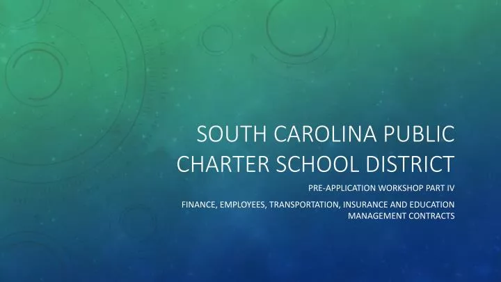 south carolina public charter school district
