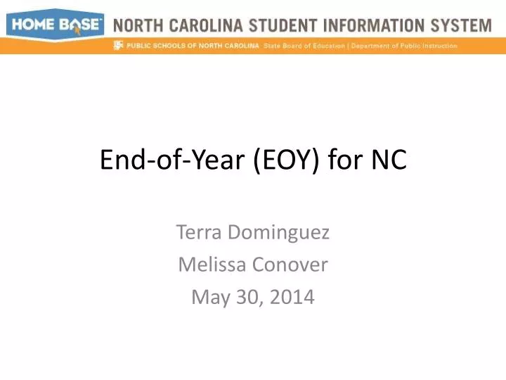 end of year eoy for nc