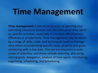 Time Management