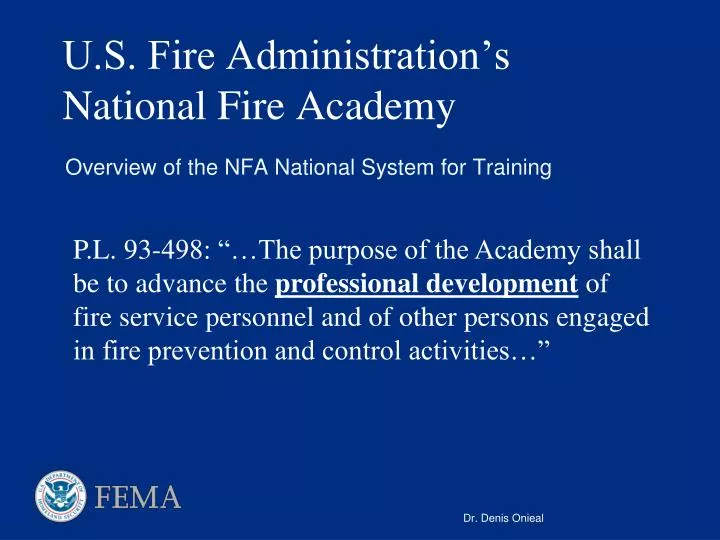 u s fire administration s national fire academy