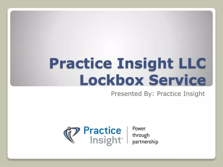 practice insight llc lockbox service