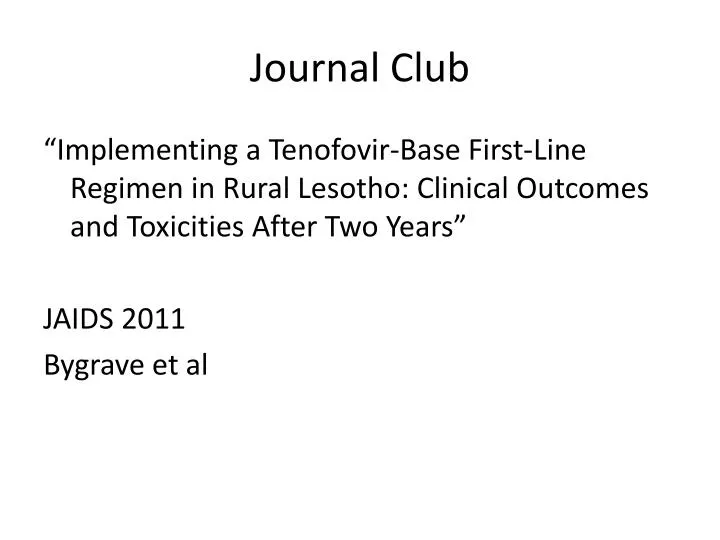 journal club