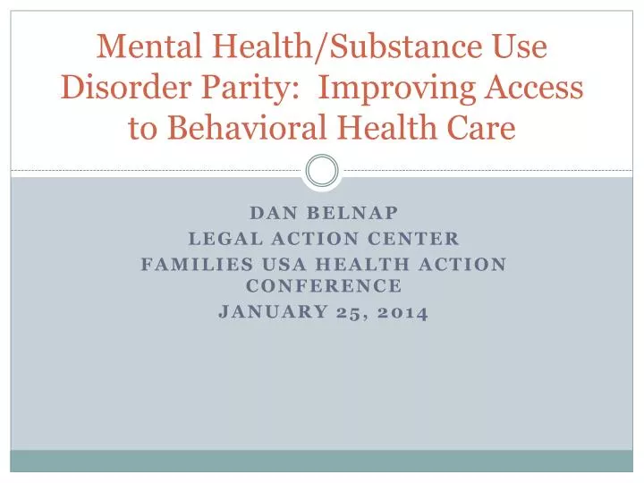 mental health substance use disorder parity improving access to behavioral health care