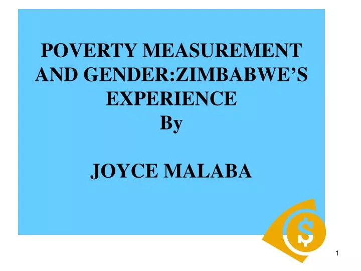 poverty measurement and gender zimbabwe s experience by joyce malaba