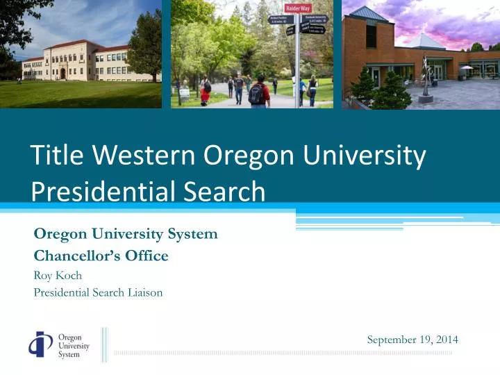 title w estern oregon university presidential search