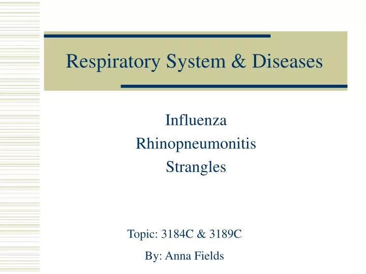 respiratory system diseases