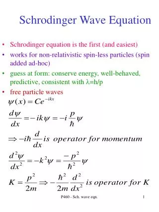 Schrodinger Wave Equation