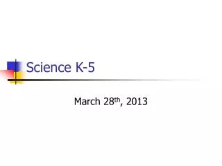 Science K-5