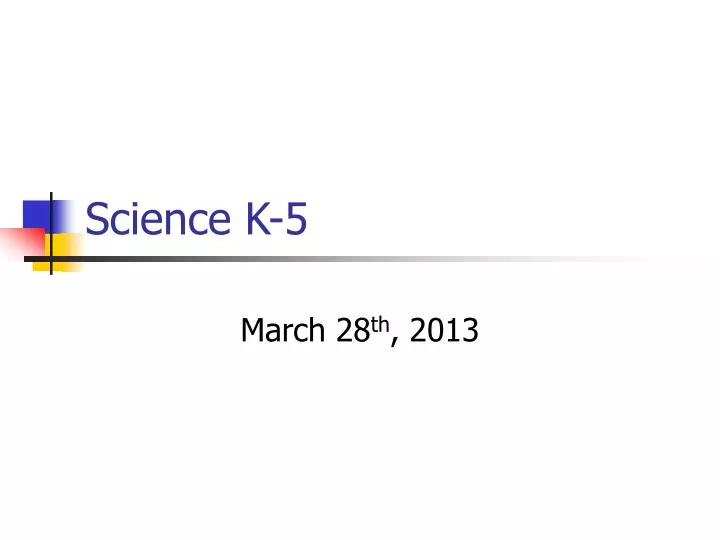 science k 5