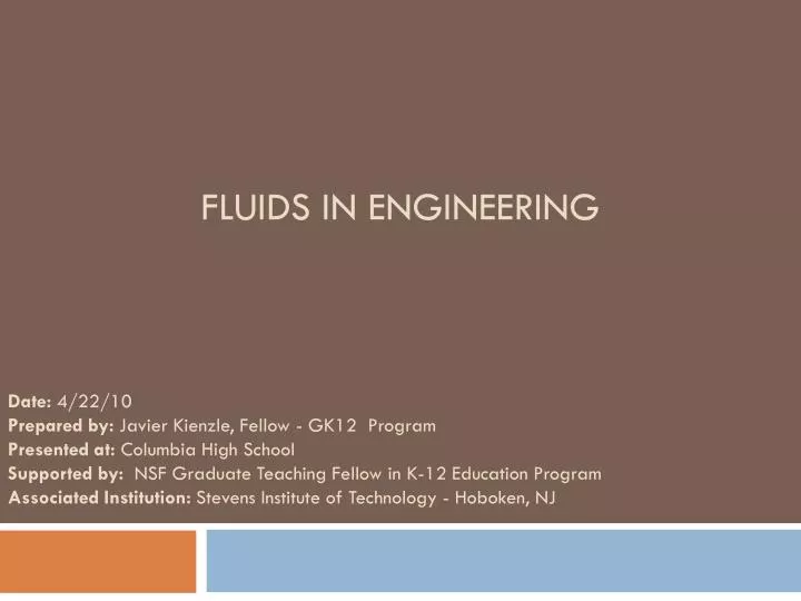 fluids in engineering