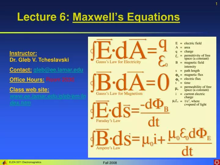 lecture 6 maxwell s equations