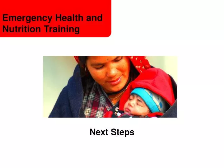 emergency health and nutrition training