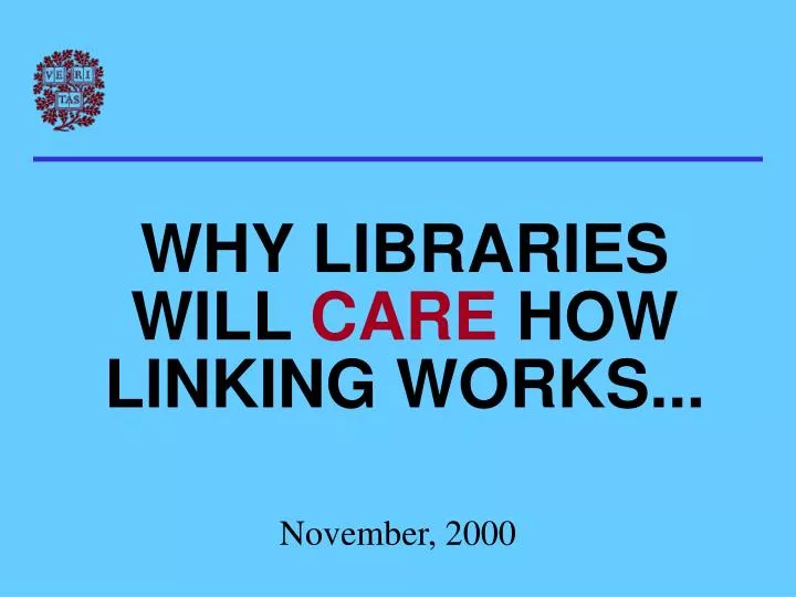 why libraries will care how linking works