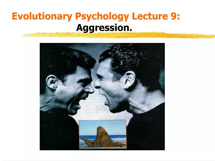 evolutionary psychology lecture 9 aggression