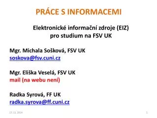 pr ce s informacemi
