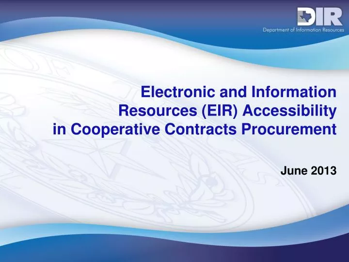 electronic and information resources eir accessibility in cooperative contracts procurement