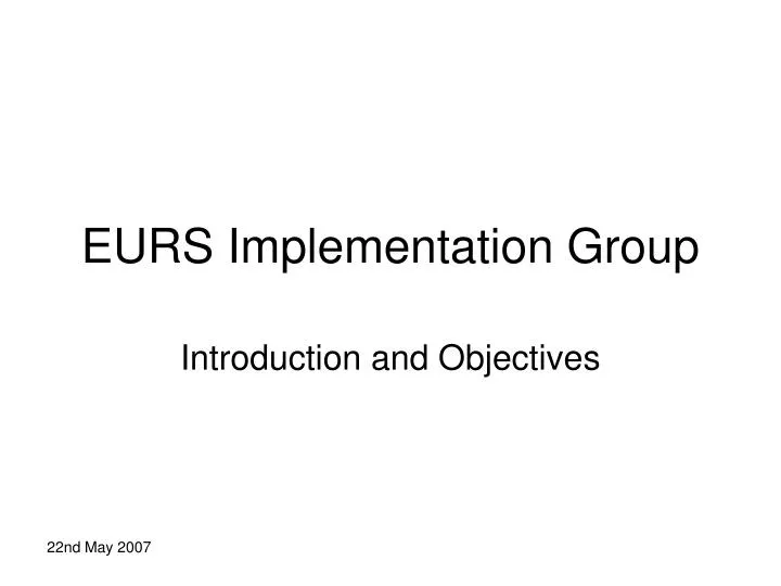 eurs implementation group
