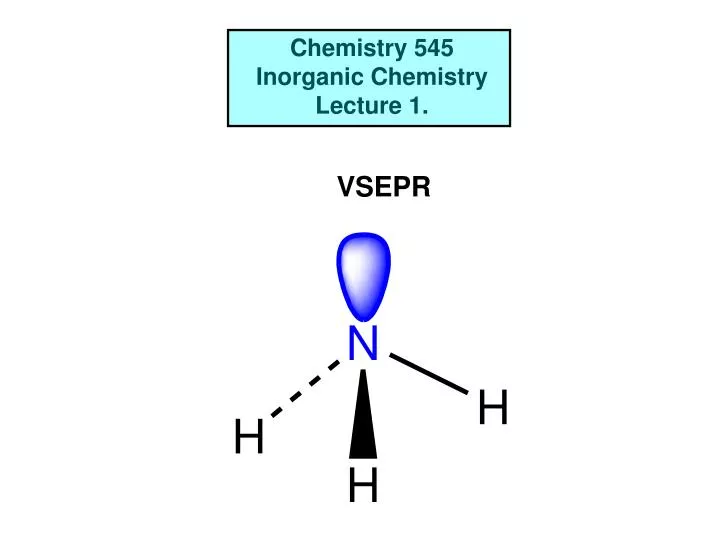 chemistry 545 inorganic chemistry lecture 1