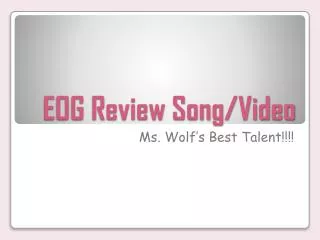 EOG Review Song/Video