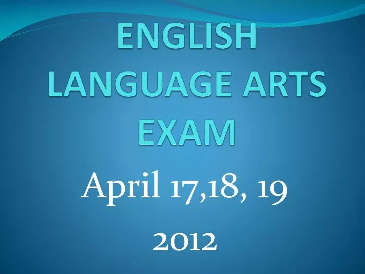 english language arts exam