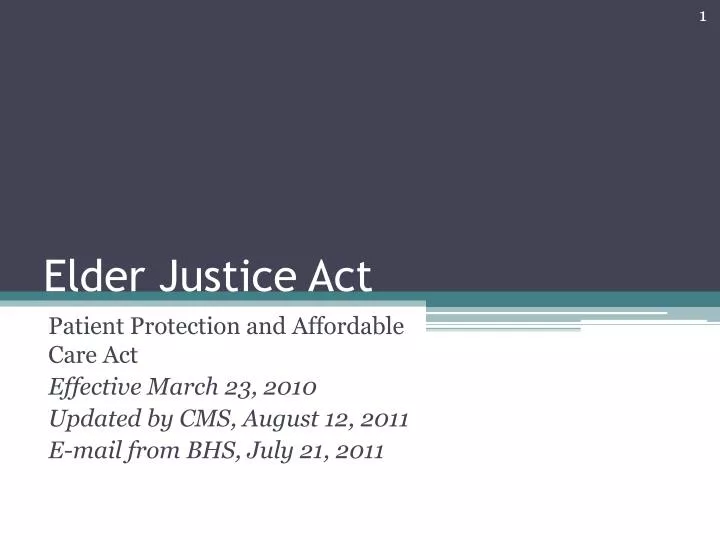 elder justice act