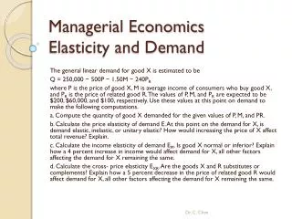 managerial economics elasticity and demand