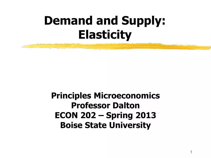 demand and supply elasticity