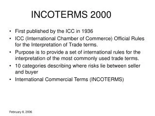 INCOTERMS 2000